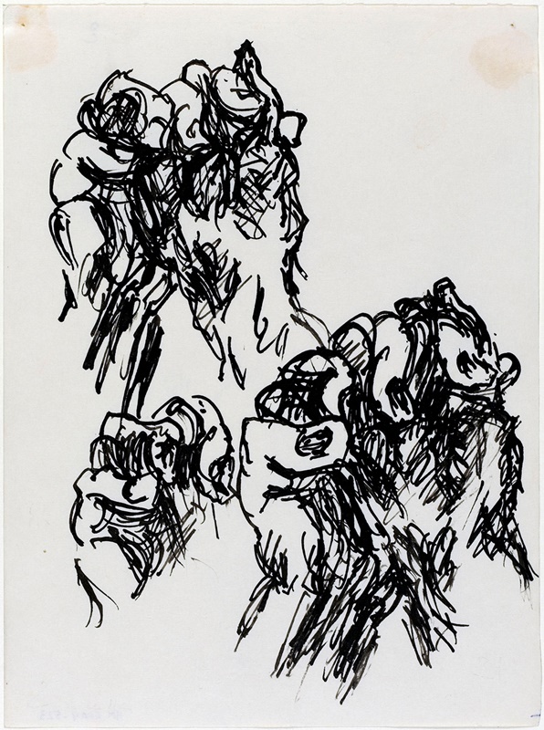 Une lutte moderne, De Delacroix à nos jours : Jean Bazaine. Combat de Jacob et l’ange. Paris musée national d’Art moderne - Centre Pompidou © Centre Pompidou, MNAM-CCI, Dist. RMN-Grand Palais Georges Megu
